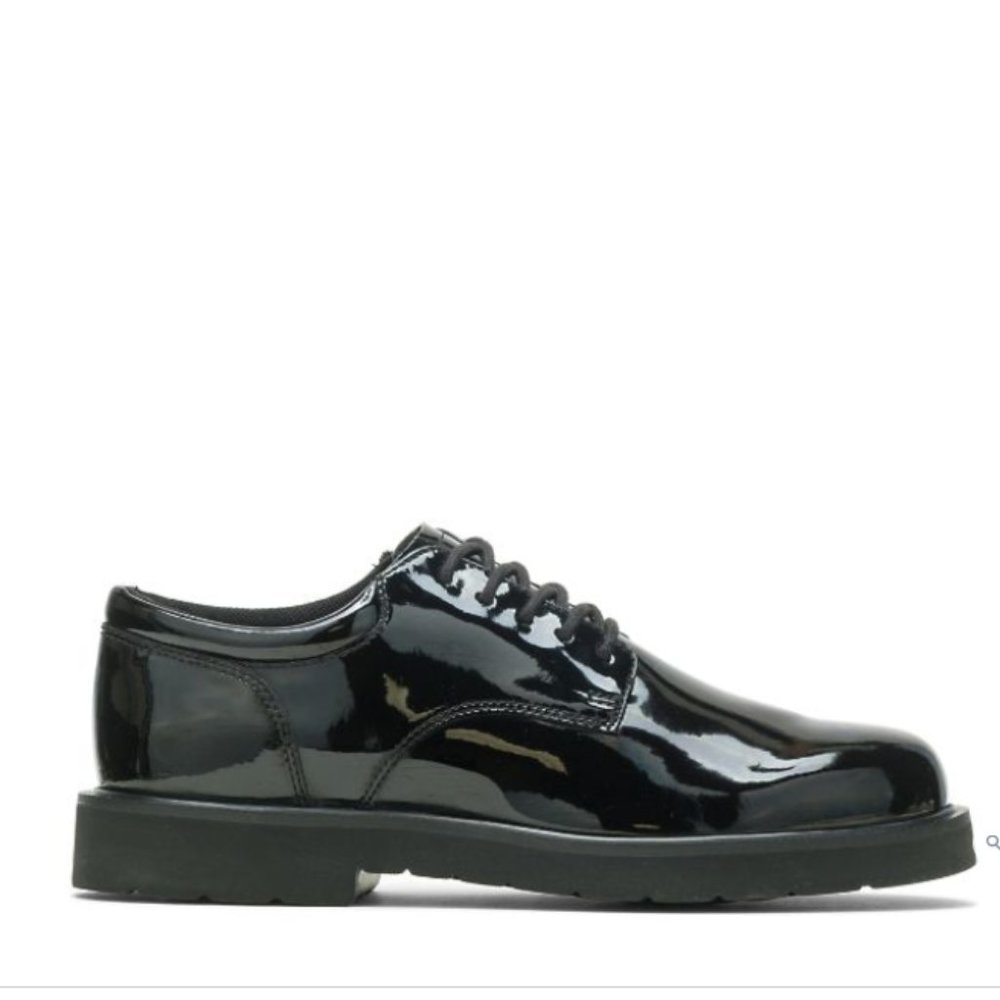 BATES Men's Black Gloss Service Uniform Duty Work Oxford Shoes